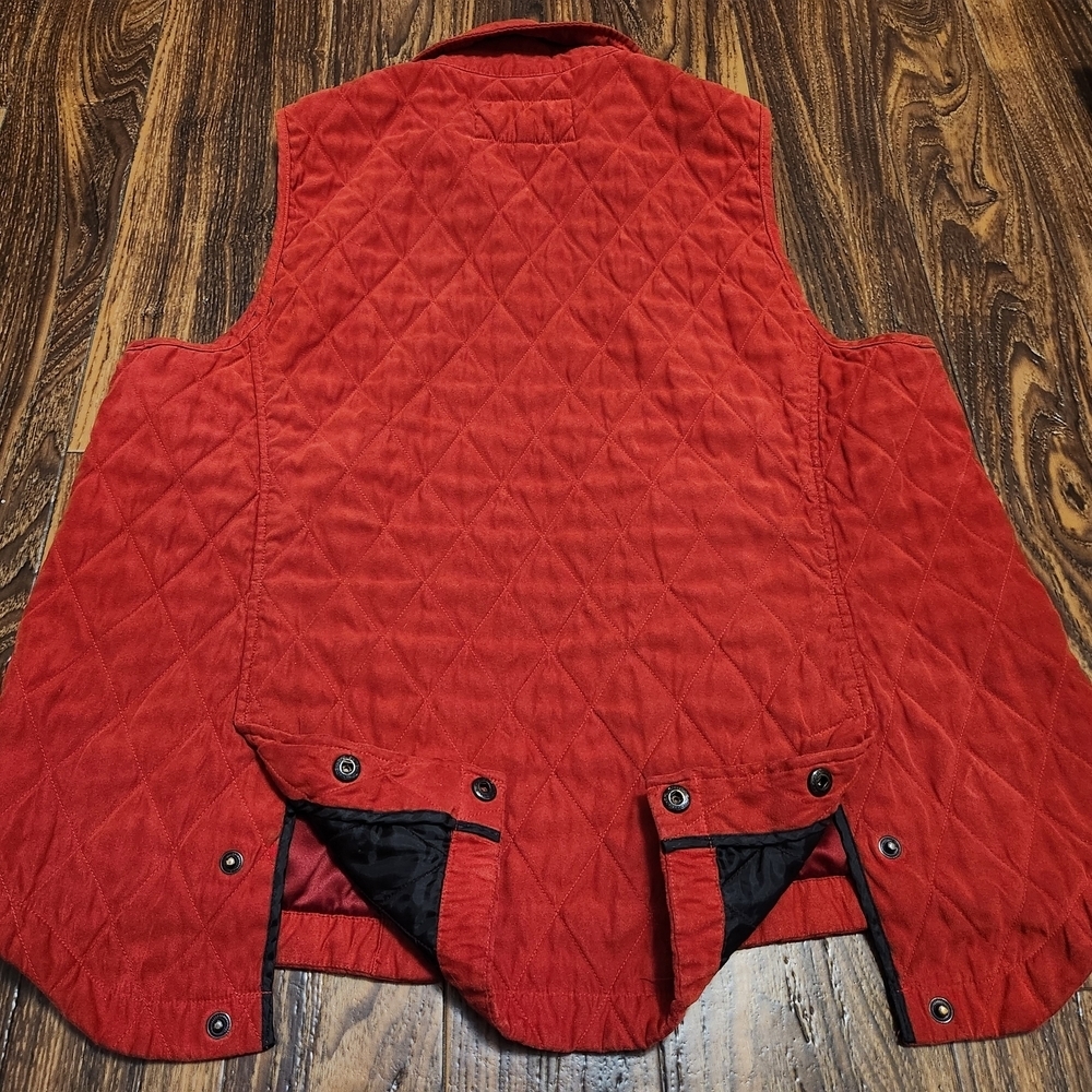 OUTBACK TRADING CO. Classic Quilted Red Vest SZ Lg Women's - Picture 11 of 12